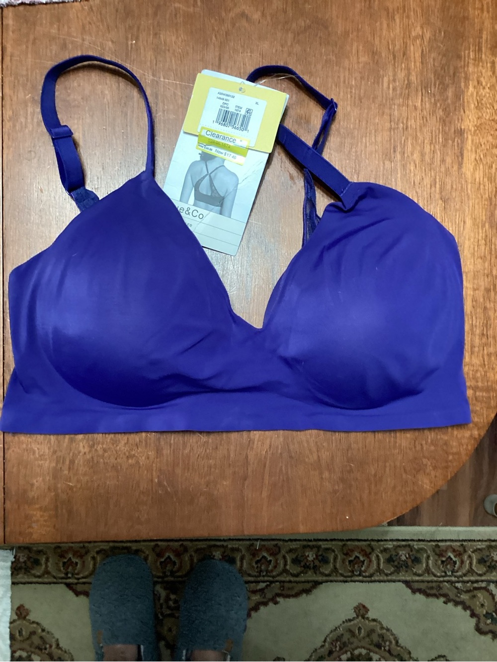 True & Co. Seamless Wireless Bralette - Deep Purple